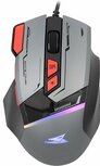 Baracuda MANTA RGB | Bekabelde Gaming Muis | Rechtshandig | USB-A | 12800 DPI | Grijs