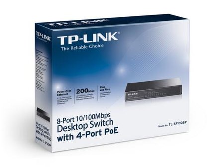TP-LINK 8-port 10/100 PoE Switch Unmanaged network switch Power over Ethernet (PoE) Zwart