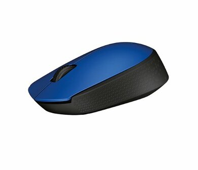 Logitech M171 | Ambidextrous Draadloze Muis | RF-Draadloos | 1000 DPI | Zwart/Blauw