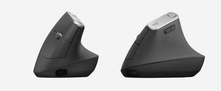 Logitech MX Vertical | Ergonomische Draadloze Muis | Rechtshandig | RF + Bluetooth | 4000 DPI | Zwart/Zilver