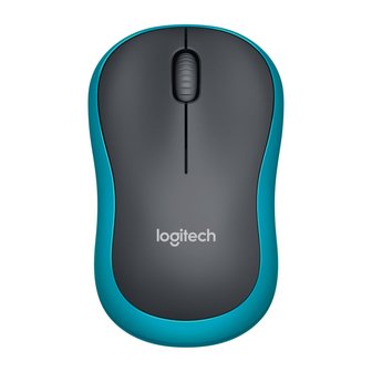Logitech M185 | Ambidextrous Draadloze Muis | RF-Draadloos | 1000 DPI | Zwart/Blauw