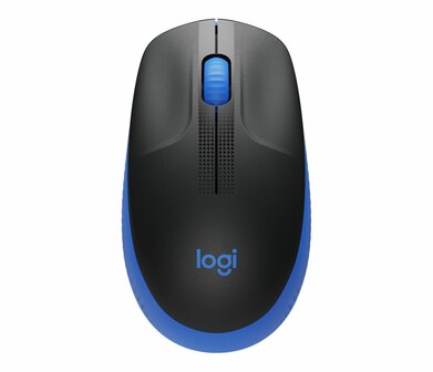 Logitech M190 | Ambidextrous Draadloze Muis | RF-Draadloos | 1000 DPI | Zwart/Blauw