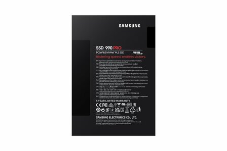 Samsung 990 PRO | 1TB NVMe SSD | M.2 | Gen4 | 7.450MB/s