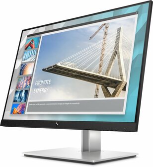 HP E-Series E24i G4 61 cm (24&quot;) 1920 x 1200 Pixels WUXGA Zwart, Zilver