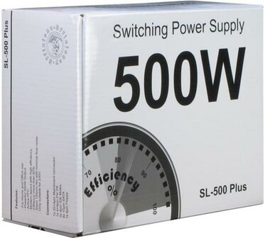 Inter-Tech SL-500 Plus power supply unit 500 W 20+4 pin ATX ATX Zilver