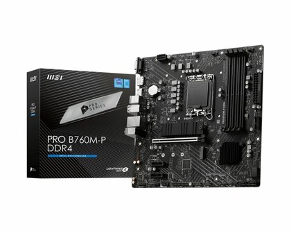 MSI PRO B760M-P | Socket LGA 1700 | Intel B760 | 4xDDR4 | Micro-ATX | Moederbord