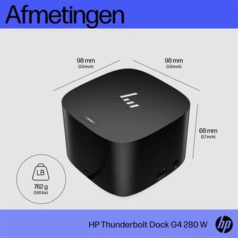 HP Thunderbolt Dock 280W G4 met combokabel