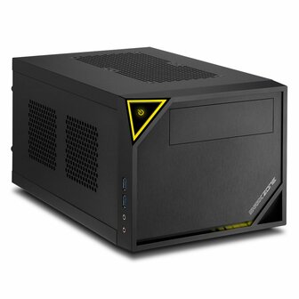 Sharkoon Shark Zone C10 | Mini-ITX Case | Zwart/Geel
