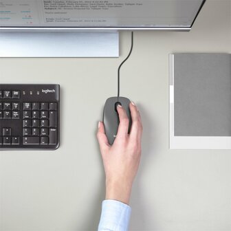 Logitech M100 | Ambidextrous Bedrade Muis | USB-A | 1000 DPI | Zwart