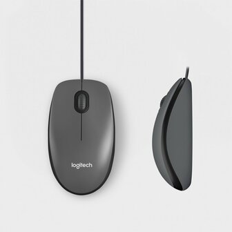 Logitech M100 | Ambidextrous Bedrade Muis | USB-A | 1000 DPI | Zwart
