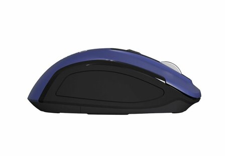 Qware Glasgow | Draadloze Muis | RF-Draadloos + Bluetooth | 1600 DPI | Blauw/Zwart