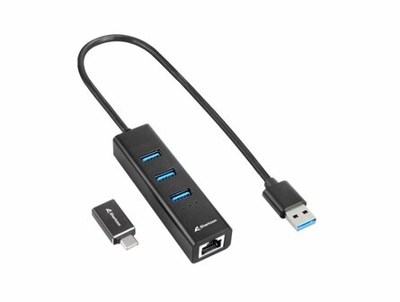 Sharkoon 4044951037575 notebook dock &amp; poortreplicator Draadloos USB 3.2 Gen 1 (3.1 Gen 1) Type-C Zwart