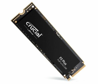 Crucial P3 Plus | 1TB NVMe SSD | M.2 | Gen4 | 5.000MB/s Lezen | 3.600MB/s Schrijven