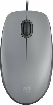 Logitech M110 Silent | Ambidextrous Bedrade Muis | USB-A | 1000 DPI | Wit