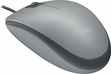 Logitech M110 Silent | Ambidextrous Bedrade Muis | USB-A | 1000 DPI | Wit