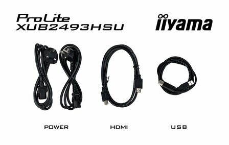 Iiyama ProLite XUB2493HSU-B6 24&#039;&#039; | 1920x1080 IPS | 100Hz | AdaptiveSync | USB-Hub | In hoogte verstelbaar | Full HD Monitor