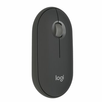 Logitech Pebble 2 M350s | Ambidextrous Draadloze Muis | RF-Draadloos + Bluetooth | 4000 DPI | Grafiet