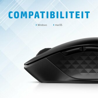 HP 430 | Multi-Device Draadloze Muis | Links- en Rechtshandig | RF + Bluetooth | 1200 DPI | Zwart