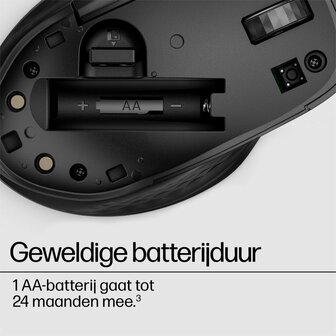 HP 430 | Multi-Device Draadloze Muis | Links- en Rechtshandig | RF + Bluetooth | 1200 DPI | Zwart