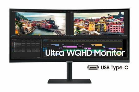 Samsung LS34A650UBUXEN 34&quot; | 3440x1440 UWQHD VA | 100Hz | 1000R Curved | HDR10 | USB-C | Monitor | Open Box