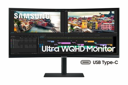 Samsung LS34A650UBUXEN 34&quot; | 3440x1440 UWQHD VA | 100Hz | 1000R Curved | HDR10 | USB-C | Monitor | Open Box