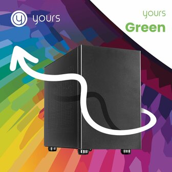 YOURS GREEN | AMD Ryzen 5 | 32GB | 1TB | HDMI | W11 Professional | Small Form Factor Behuzing