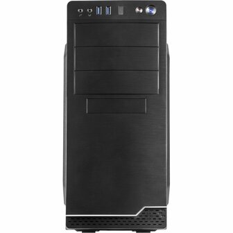 Inter-Tech IT-5916 | Midi Tower Case | 500 Watt Voeding | Zwart | Open Box
