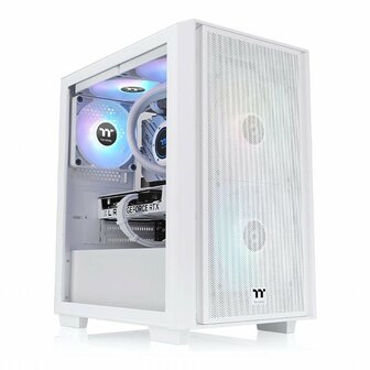 Thermaltake Versa H16 TG ARGB | Micro Tower Case | Snow (CA-1Y8-00S6WN-01)