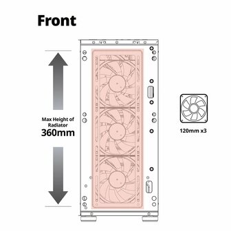 Case Azza Sentinel | Midi Tower | RGB | Zwart