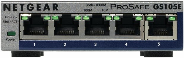Netgear ProSafe Plus 5 Port Webm. Gigabit Ethernet Switch