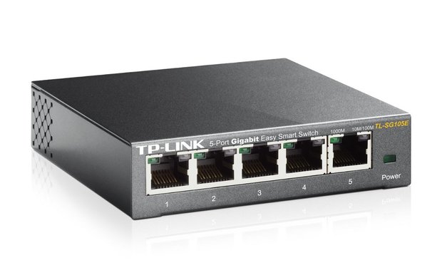 TP-LINK TL-SG105E L2 Gigabit Ethernet (10/100/1000) Zwart netwerk-switch