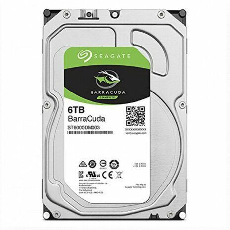 Seagate Barracuda 6TB - 7200 RPM - 128MB - 3.5inch