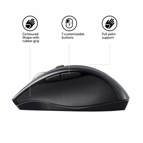 Logitech Marathon M705 | Draadloze Muis | RF-Draadloos | 1000 DPI | Zwart