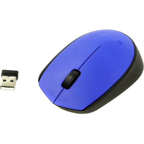 Logitech M171 | Ambidextrous Draadloze Muis | RF-Draadloos | 1000 DPI | Zwart/Blauw