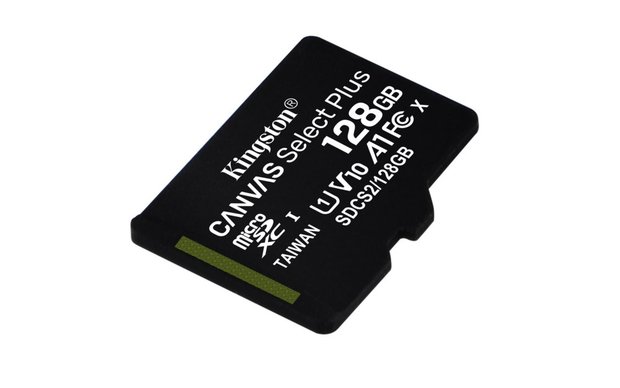 Kingston Technology Canvas Select Plus flashgeheugen 128 GB MicroSDXC Klasse 10 UHS-I