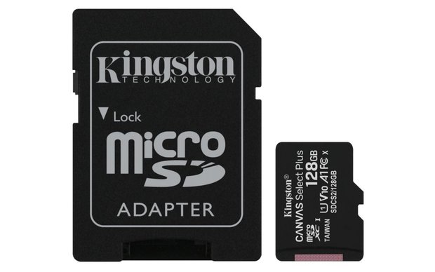 Kingston Technology Canvas Select Plus flashgeheugen 128 GB MicroSDXC Klasse 10 UHS-I
