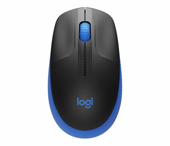 Logitech M190 | Ambidextrous Draadloze Muis | RF-Draadloos | 1000 DPI | Zwart/Blauw