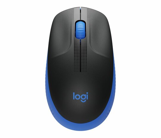 Logitech M190 | Ambidextrous Draadloze Muis | RF-Draadloos | 1000 DPI | Zwart/Blauw