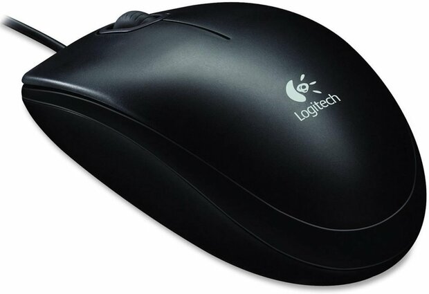 Logitech B100 | Ambidextrous Bedrade Muis | USB-A | 800 DPI | Zwart