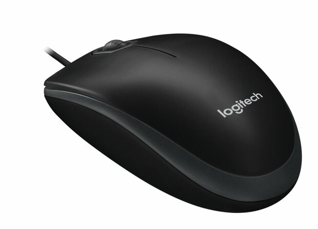 Logitech B100 | Ambidextrous Bedrade Muis | USB-A | 800 DPI | Zwart