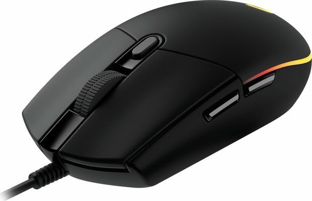 Logitech G203 Lightsync | Ambidextrous Bedrade Gaming Muis | USB-A | 8000 DPI | Zwart | RGB