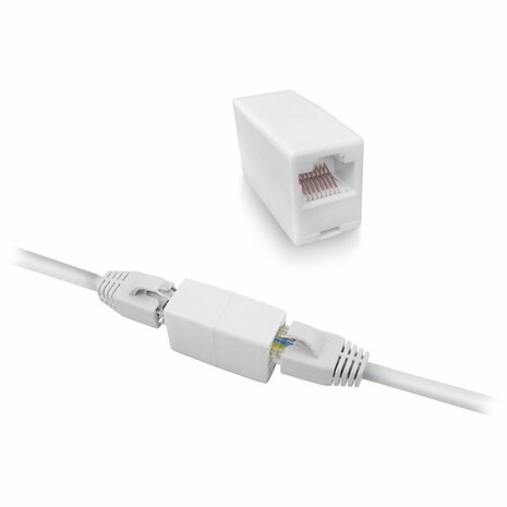 ACT AC4105 tussenstuk voor kabels RJ-45 Wit