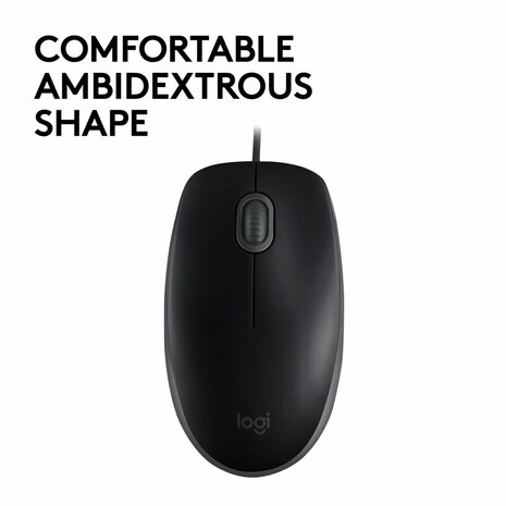 Logitech B110 Silent muis Ambidextrous USB Type-A Optisch 1000 DPI