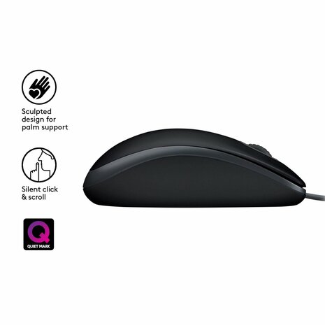 Logitech B110 Silent muis Ambidextrous USB Type-A Optisch 1000 DPI