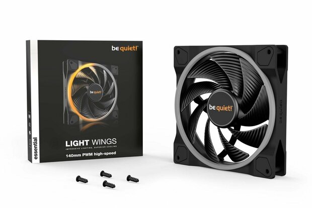 be quiet! Light Wings | 140mm PWM high-speed Computer behuizing Ventilator 14 cm Zwart 1 stuk(s)