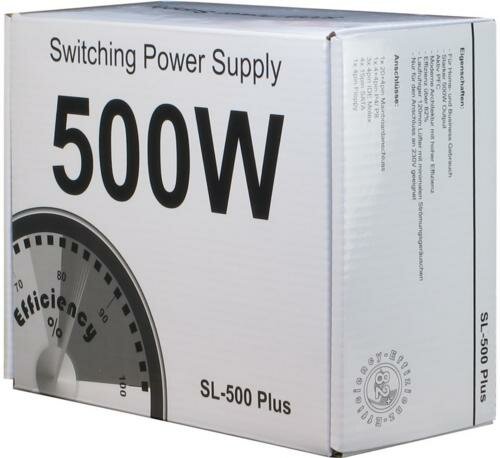 Inter-Tech SL-500 PLUS | 500 Watt ATX PSU | Power Supply | Voeding