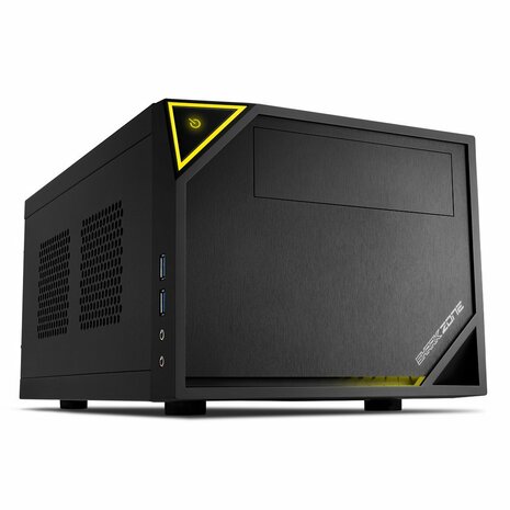 Sharkoon Shark Zone C10 | Mini-ITX Case | Zwart/Geel