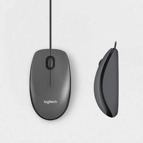 Logitech M100 | Ambidextrous Bedrade Muis | USB-A | 1000 DPI | Zwart