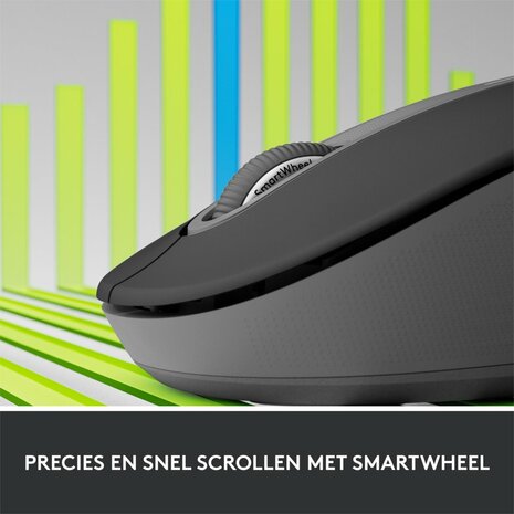 Logitech Signature M650 | Draadloze Muis | RF-Draadloos + Bluetooth | 1000 DPI | Grafiet