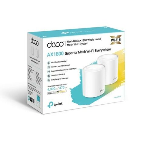 TP-Link Deco X20 (2-pack) | Dual-band WiFi 6 Mesh Router | Gigabit Ethernet | AX1800